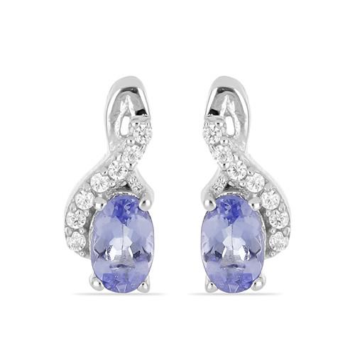 BUY STERLING SILVER NATURAL TANZANITE GEMSTONE CLASSIC PENDANT